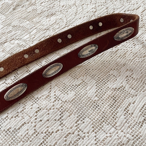 Vtg Lady Canterbury Romantic Academia Coastal Country Medallion Leather - Picture 8 of 12